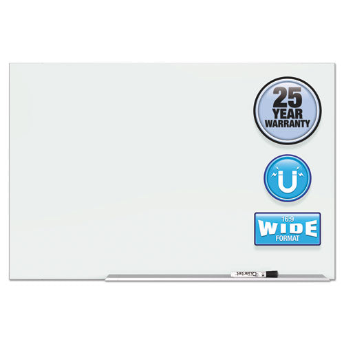 Image of Quartet® Element Framed Magnetic Glass Dry-Erase Boards, 74" x 42", White Surface, Satin Aluminum Frame