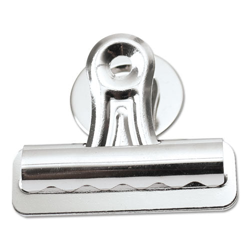 Image of Universal® Bulldog Magnetic Clips, Medium, Nickel, 12/Pack