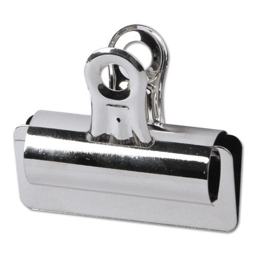 Image of Universal® Bulldog Clips, Large, Nickel, 12/Pack