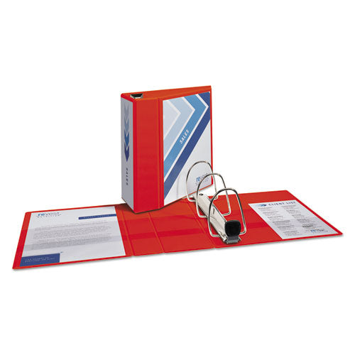 Image of Avery® Heavy-Duty View Binder With Durahinge And Locking One Touch Ezd Rings, 3 Rings, 5" Capacity, 11 X 8.5, Red