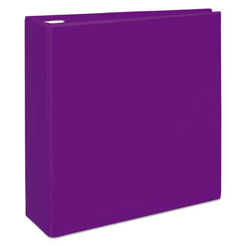 Image of Avery® Heavy-Duty View Binder With Durahinge And Locking One Touch Ezd Rings, 3 Rings, 3" Capacity, 11 X 8.5, Purple