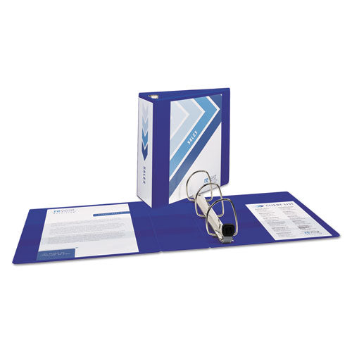Image of Avery® Heavy-Duty View Binder With Durahinge And Locking One Touch Ezd Rings, 3 Rings, 4" Capacity, 11 X 8.5, Pacific Blue