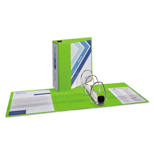 Image of Avery® Heavy-Duty View Binder With Durahinge And Locking One Touch Ezd Rings, 3 Rings, 5" Capacity, 11 X 8.5, Chartreuse