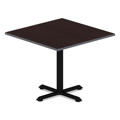 Image of Alera® Reversible Laminate Table Top, Square, 35.38w X 35.38d, Medium Cherry/mahogany