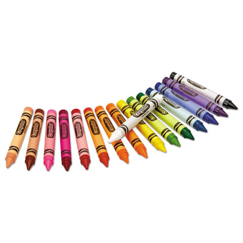 Image of Crayola® Large Crayons, Lift Lid Box, 16 Colors/box