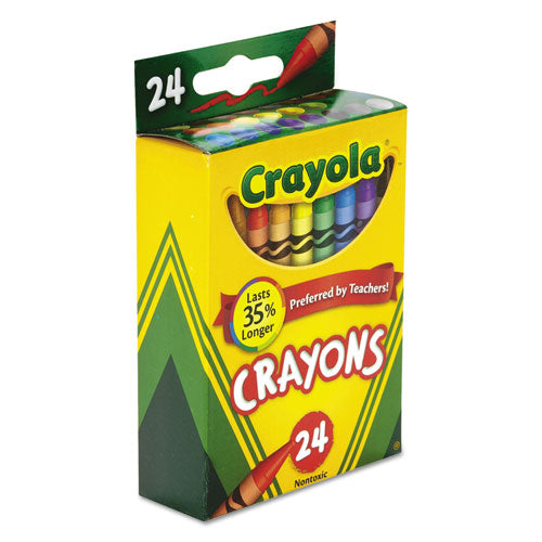 Image of Crayola® Classic Color Crayons, Peggable Retail Pack, 24 Colors/pack