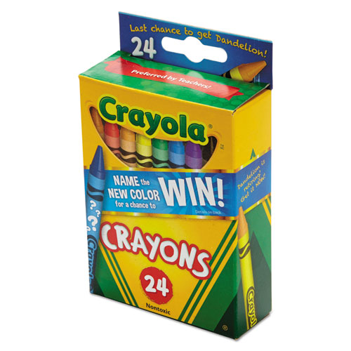 Image of Crayola® Classic Color Crayons, Peggable Retail Pack, 24 Colors/pack