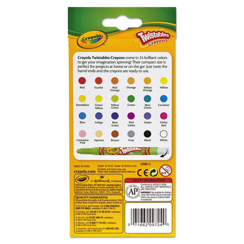 Image of Crayola® Twistables Mini Crayons, 24 Colors/pack