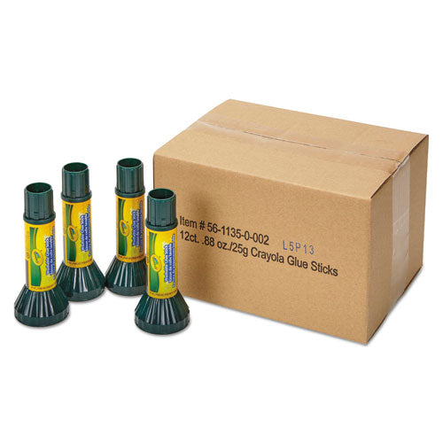 Image of Crayola® Washable Glue Stick, 0.88 Oz, Dries Clear, 12/pack