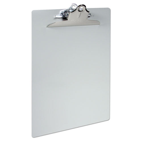 Image of Saunders Recycled Aluminum Clipboard with High-Capacity Clip, 1" Clip Capacity, Holds 8.5 x 14 Sheets, Silver