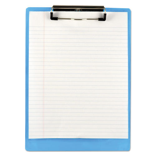 Image of Saunders Recycled Plastic Clipboard, 0.5" Clip Capacity, Holds 8.5 x 11 Sheets, Ice Blue