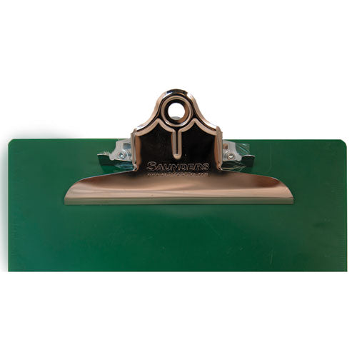 Image of Saunders Recycled Plastic Clipboard with Ruler Edge, 1" Clip Capacity, Holds 8.5 x 11 Sheets, Green