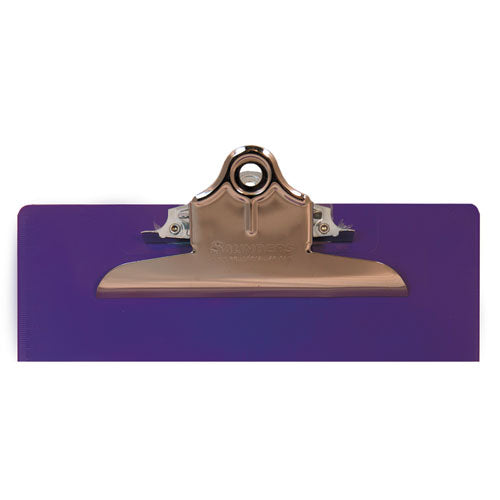 Image of Saunders Recycled Plastic Clipboard with Ruler Edge, 1" Clip Capacity, Holds 8.5 x 11 Sheets, Purple