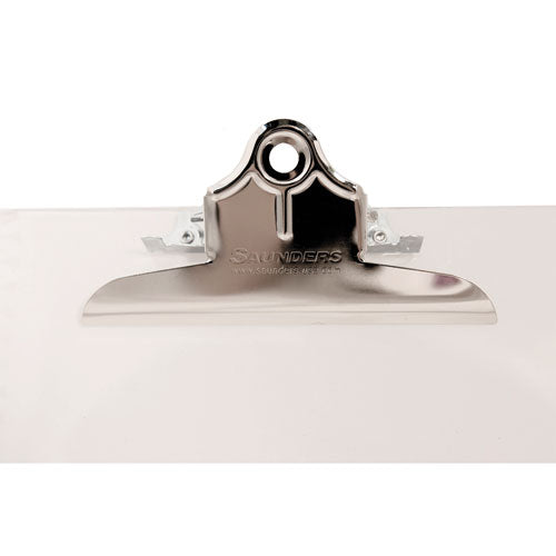 Image of Saunders Recycled Plastic Clipboard with Ruler Edge, 1" Clip Capacity, Holds 8.5 x 11 Sheets, Clear