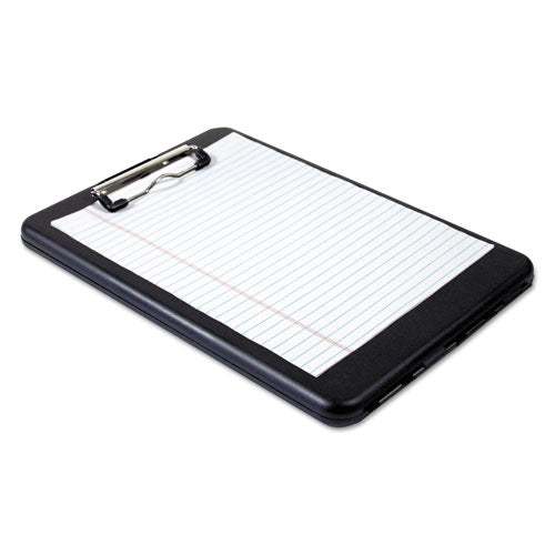 Image of Saunders SlimMate Storage Clipboard, 0.5" Clip Capacity, Holds 8.5 x 11 Sheets, Black