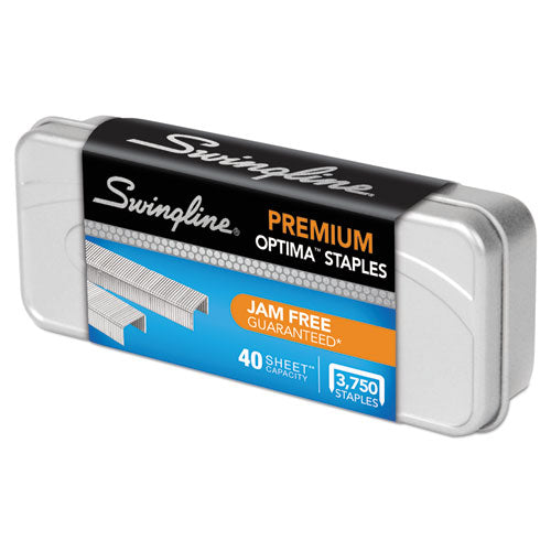 Image of Swingline® Optima Staples, 0.25" Leg, 0.5" Crown, Steel, 3,750/pack