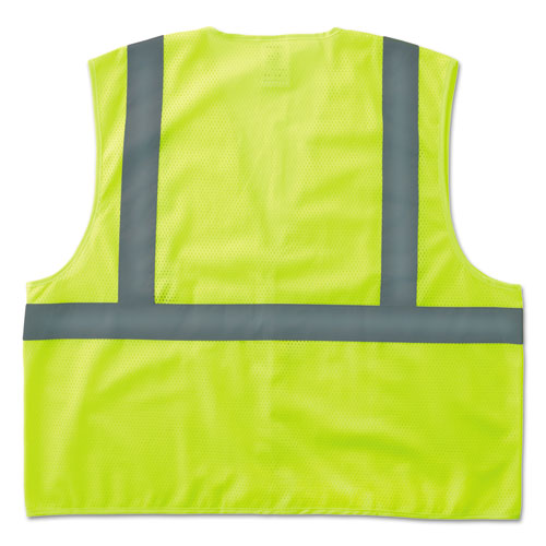 Image of ergodyne® GloWear 8205HL Type R Class 2 Super Econo Mesh Safety Vest, 2X-Large to 3X-Large, Lime