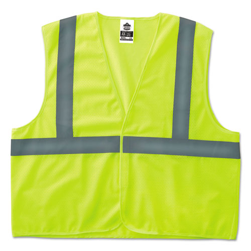 Image of ergodyne® GloWear 8205HL Type R Class 2 Super Econo Mesh Safety Vest, Small/Medium, Lime