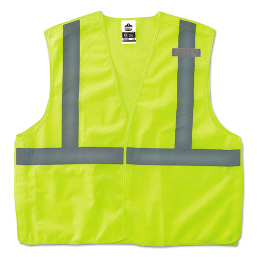 Image of ergodyne® GloWear 8215BA Type R Class 2 Econo Breakaway Mesh Safety Vest, 4X-Large to 5X-Large, Lime