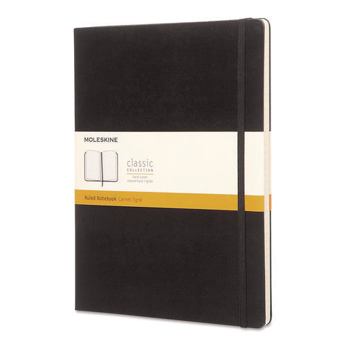 Image of Moleskine® Classic Colored Hardcover Notebook, 1-Subject, Narrow Rule, Black Cover, (192) 10 x 7.5 Sheets