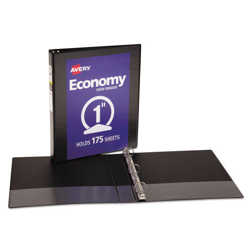 Image of Avery® Economy View Binder With Round Rings , 3 Rings, 1" Capacity, 11 X 8.5, Black, (5710)