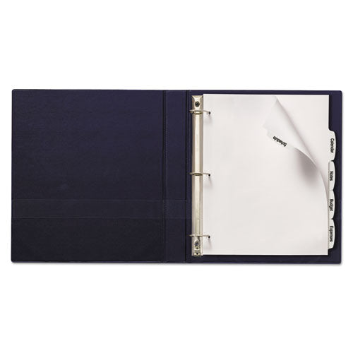 Image of Avery® Big Tab Printable White Label Tab Dividers, 5-Tab, 11 x 8.5, White, 20 Sets