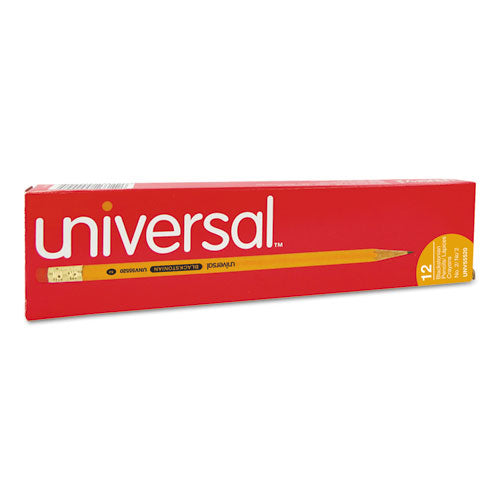Image of Universal Deluxe Blackstonian Pencil, Hb (#2), Black Lead, Yellow Barrel, Dozen