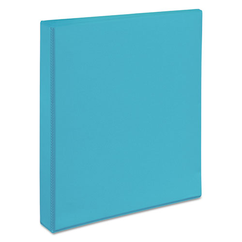 Image of Avery® Durable View Binder With Durahinge And Slant Rings, 3 Rings, 1" Capacity, 11 X 8.5, Aqua
