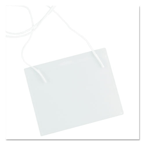 Image of Universal® Clear Badge Holders W/neck Lanyards, 3 X 4, White Inserts, 100/box