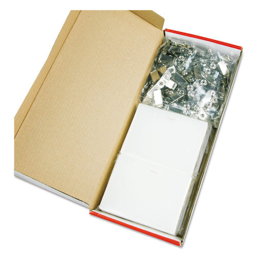 Image of Universal® Deluxe Clear Badge Holder W/garment-Safe Clips, 2.25 X 3.5, White Insert, 50/box
