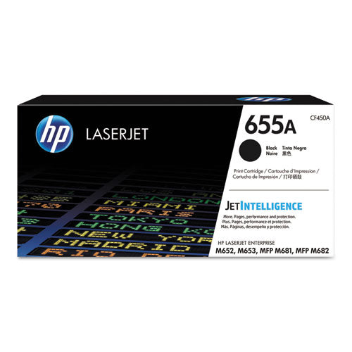 Image of HP HP 655a, (cf450a) Black Original Laserjet Toner Cartridge