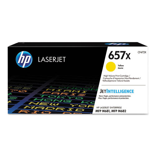 Image of HP HP 657x, (cf472x) High-Yield Yellow Original Laserjet Toner Cartridge