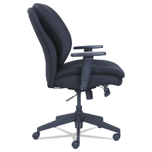 Image of SertaPedic® Cosset Ergonomic Task Chair, Supports Up To 275 Lb, 19.5" To 22.5" Seat Height, Black