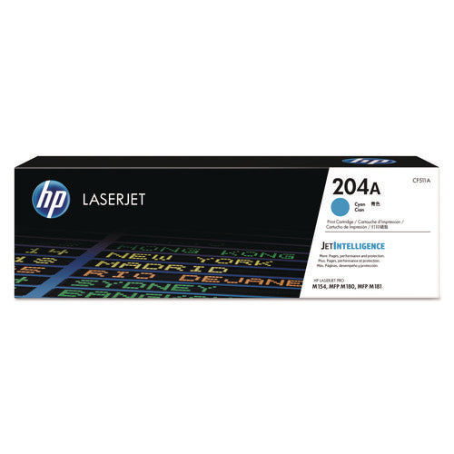 Image of HP HP 204a, (cf511a) Cyan Original Laserjet Toner Cartridge