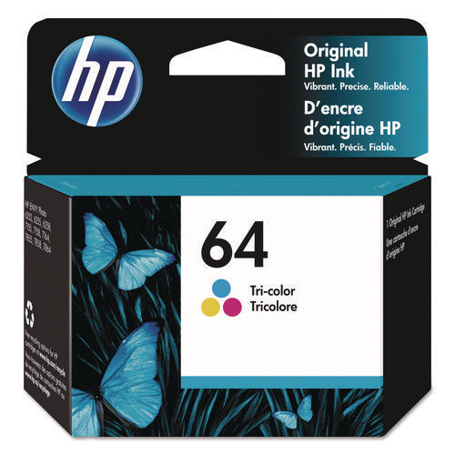 Image of HP HP 64, (n9j89an) Tri-Color Original Ink Cartridge