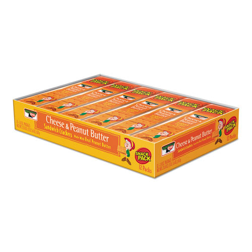 Image of Keebler® Sandwich Crackers, Cheese And Peanut Butter, 8-Piece Snack Pack, 12/box