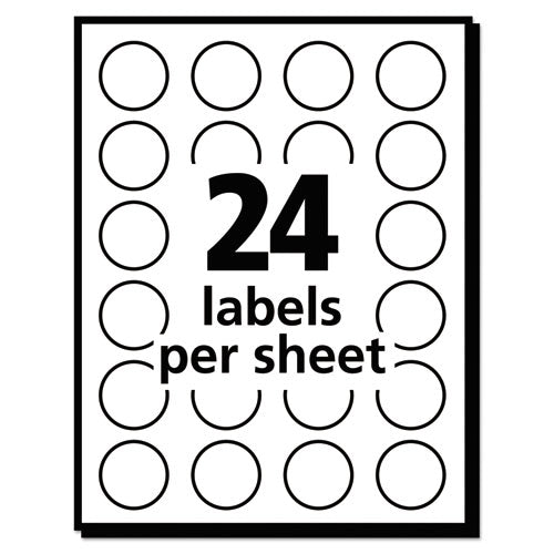 Image of Avery® Printable Self-Adhesive Removable Color-Coding Labels, 0.75" dia, Neon Green, 24/Sheet, 42 Sheets/Pack, (5468)