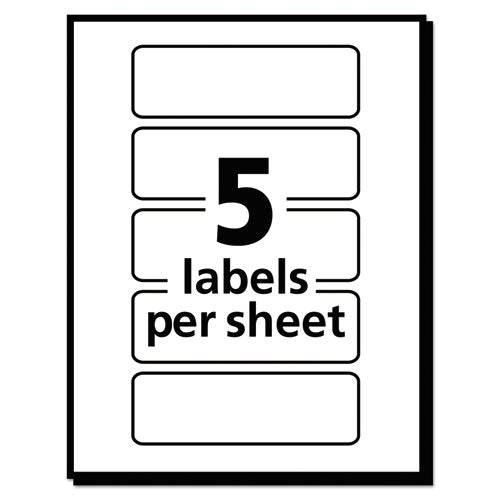Image of Avery® Removable Multi-Use Labels, Inkjet/laser Printers, 1 X 3, White, 5/sheet, 50 Sheets/pack, (5436)