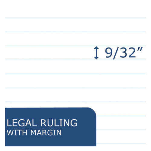 Image of Roaring Spring® Recycled Legal Pad, Wide/legal Rule, 40 White 8.5 X 11 Sheets, Dozen