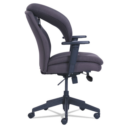 Image of SertaPedic® Cosset Ergonomic Task Chair, Supports Up To 275 Lb, 19.5" To 22.5" Seat Height, Gray Seat/back, Black Base