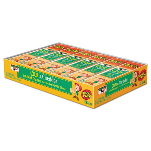 Image of Keebler® Sandwich Cracker, Club And Cheddar, 8 Cracker Snack Pack, 12/box