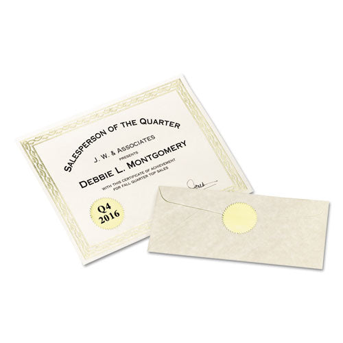 Image of Avery® Printable Gold Foil Seals, 2" dia, Gold, 4/Sheet, 11 Sheets/Pack, (5868)