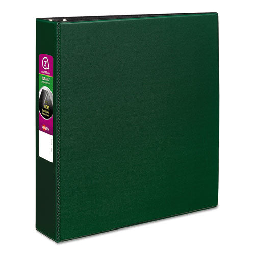 Image of Avery® Durable Non-View Binder With Durahinge And Slant Rings, 3 Rings, 2" Capacity, 11 X 8.5, Green