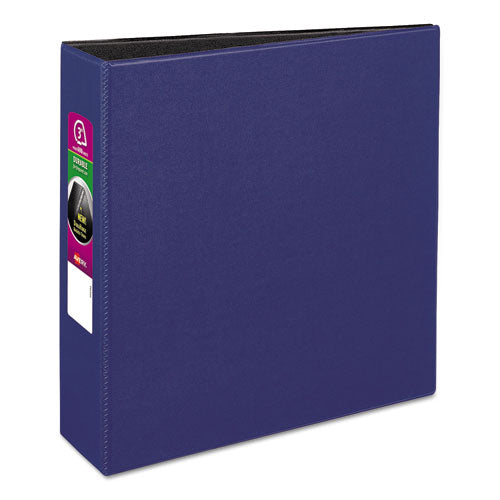 Image of Avery® Durable Non-View Binder With Durahinge And Slant Rings, 3 Rings, 3" Capacity, 11 X 8.5, Blue