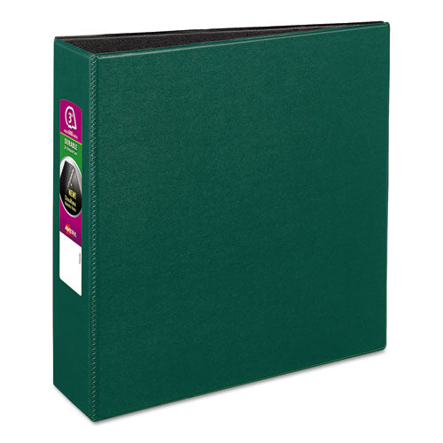 Image of Avery® Durable Non-View Binder With Durahinge And Slant Rings, 3 Rings, 3" Capacity, 11 X 8.5, Green
