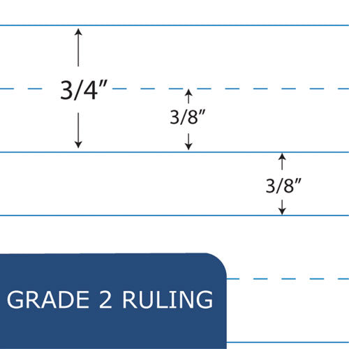 Image of Roaring Spring® Grade School Ruled Composition Book, Grade 2 Manuscript Format, Blue Marble Cover, (50) 9.75 x 7.75 Sheets