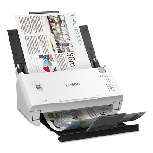 Image of Epson® Ds-410 Document Scanner, 600 Dpi Optical Resolution, 50-Sheet Duplex Auto Document Feeder