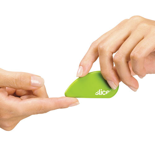 Image of slice® Safety Cutters, Fixed, Non Replaceable Micro Safety Blade, 0.1" Ceramic Blade, 2.4" Plastic Handle, Green