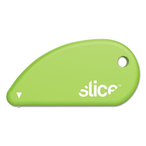 Image of slice® Safety Cutters, Fixed, Non Replaceable Micro Safety Blade, 0.1" Ceramic Blade, 2.4" Plastic Handle, Green