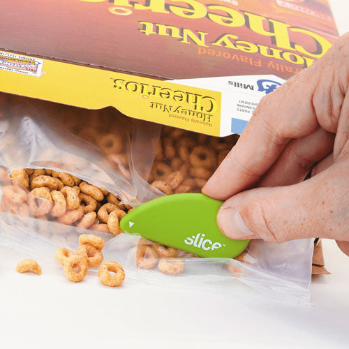 Image of slice® Safety Cutters, Fixed, Non Replaceable Micro Safety Blade, 0.1" Ceramic Blade, 2.4" Plastic Handle, Green